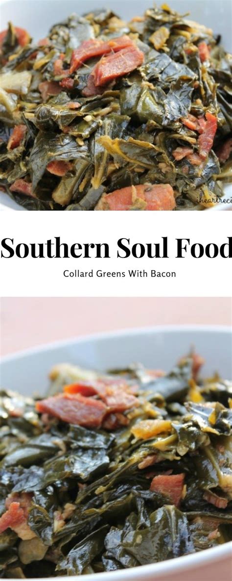Sometimes i make my soul food collard greens with bacon ends. Southern Soul Food Collard Greens With Bacon | Southern ...