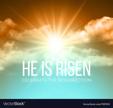 He Is Risen Easter Background Royalty Free Vector Image