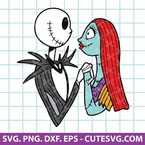 Jack And Sally Svg Valentine Day Svg The Nightmare Before Christmas