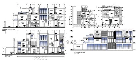 Residential Bungalow All Sided Elevation Cad Drawing Vrogue Co