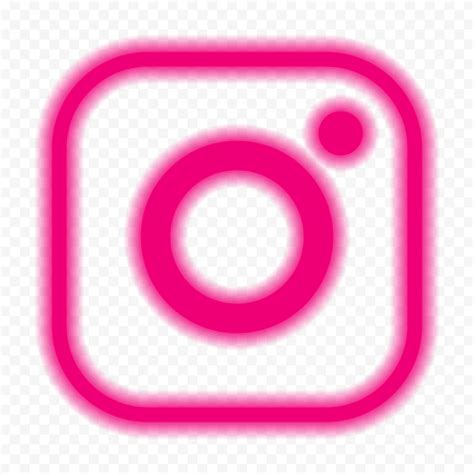 HD Aesthetic Pink Outline Neon Instagram IG Logo Icon PNG Citypng