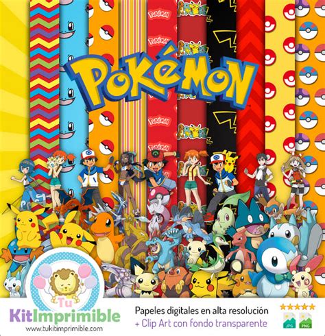 Digital Paper Pokemon Digital Paper M2 Patterns Characters And