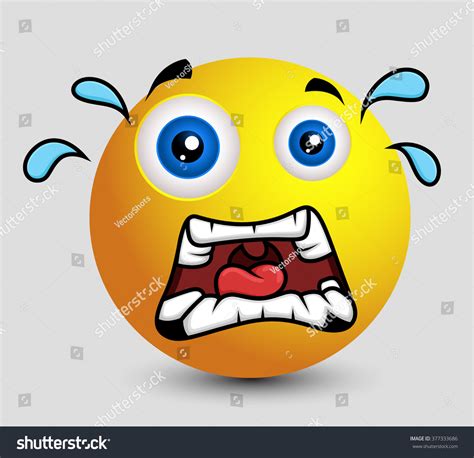 Scared Emoji Smiley Emoticon Vector De Stock Libre De Regalías
