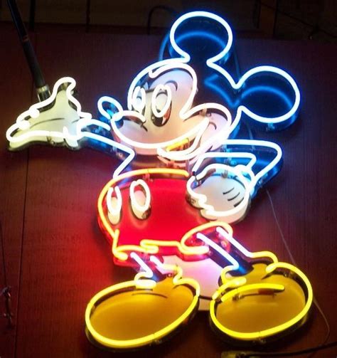 Mickey Mouse Neon Lights Neon Sculpture Neon Art Neon Signs