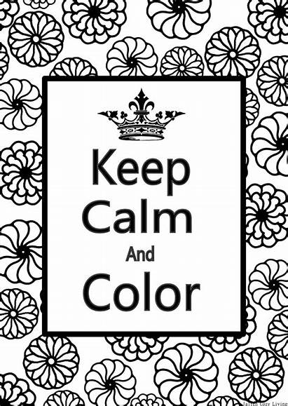 Calm Keep Coloring Colouring Calming Printable Sheets