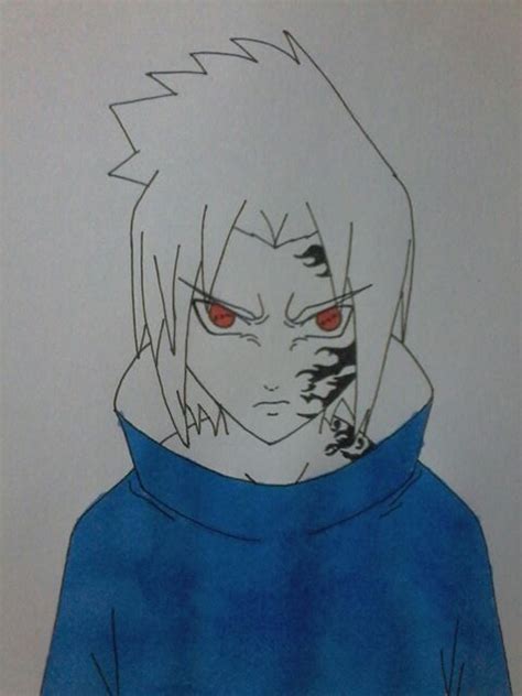 Sasuke Uchiha Cursed Mark Drawing Naruto Amino