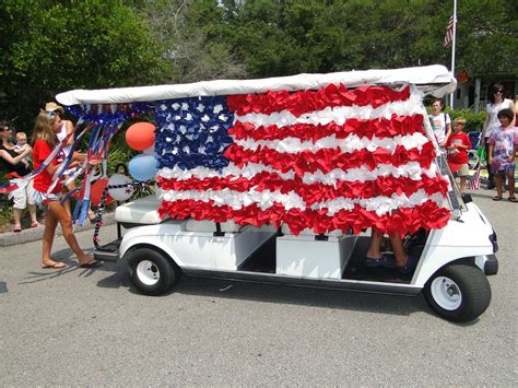 4th Of July Parade Fourth Of July Tacky Tourists 4th Of July Decorations Golf Carts Summer
