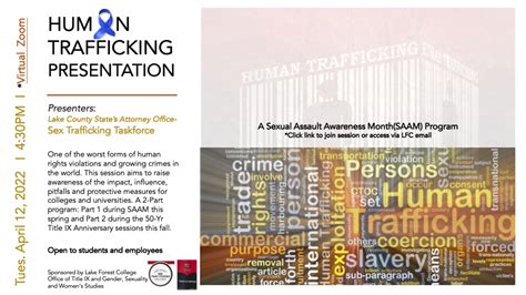 Human Sex Trafficking Awareness Presentation