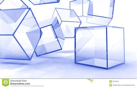 Abstract Glass Cubes Stock Illustration Illustration Of Isolated 3673919