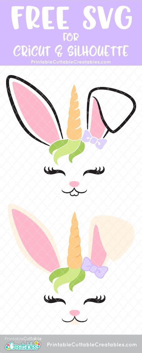 Download transparent face silhouette png for free on pngkey.com. Bunny Unicorn Face Free SVG File - Free SVG Files in 2020 ...