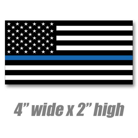 Thin Blue Line Blue Lives Matter Flag Sticker Officer Law Vinyl Decal