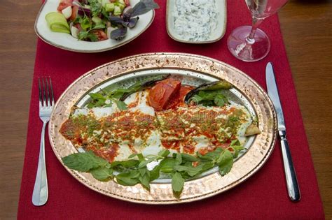 Traditional Turkish Arabic Cuisine Beyti Kebab Stock Photo Image Of