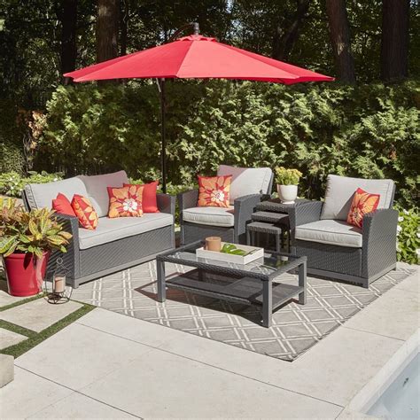 Do you have a garden with a generous area and love being the host responsible for the most memorable summer afternoons? $800 Lowes Garden Treasures Matheson 4-Piece Conversation ...