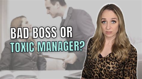 Bad Manager Vs Toxic Boss Which One Are You Dealing With Youtube