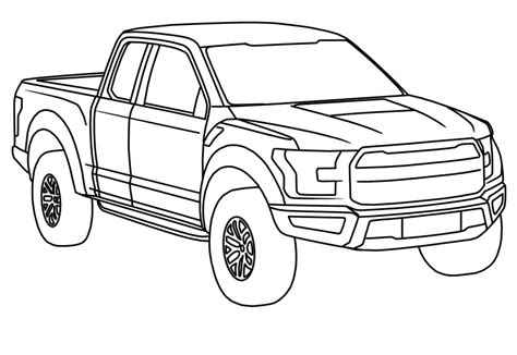 Ford F Raptor Coloring Page Free Printable