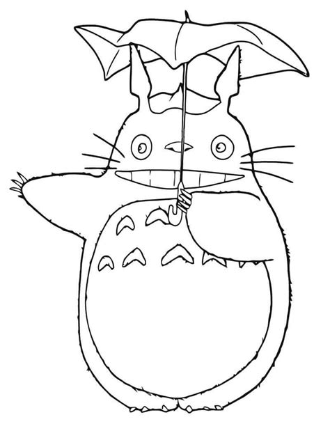 Totoro Sonriendo Para Colorear Imprimir E Dibujar ColoringOnly