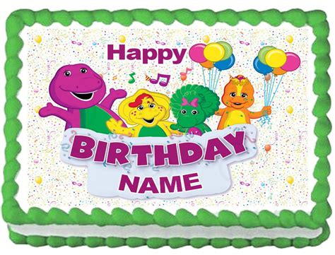 Barney And Friends Edible Image Cake Topper Decoration In Home And Garden