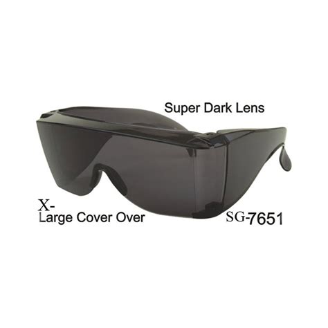 oversized dark lens with side shield sunglasses fits over glasses old person eye