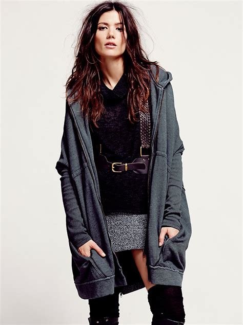 Want the latest in laidback style? Lyst - Free People Womens Oversized Zip Hoodie in Black