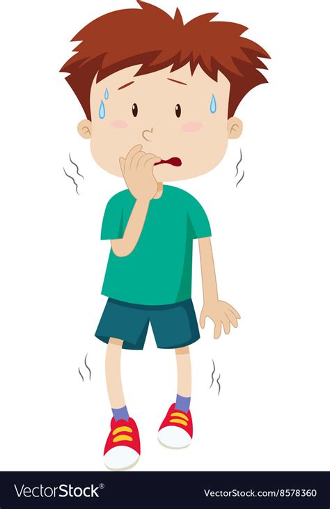 Little Boy With Scared Face Royalty Free Vector Image