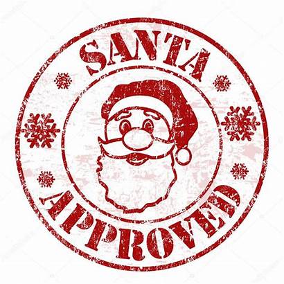 Stamp Santa Approved Vector Illustration Claus Approval