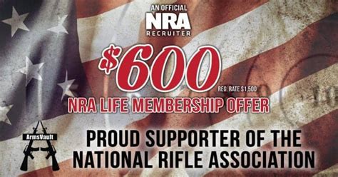 Nra Life Membership Discount Save 60 Armsvault