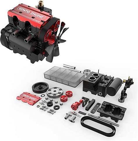 Hmny Mini V4 Engine Model Kits For Adults 70cc Inline