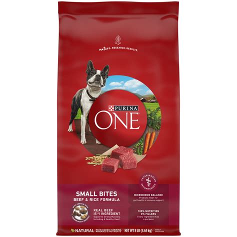 Purina One Small Bites Dog Food Natural Beef And Rice Formula Adult Dry