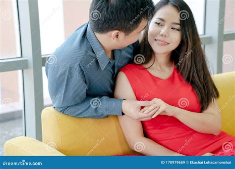 A Boyfriend Presenting Engagement Ring To Surprise Beloved Girlfriend Stock Image Image Of