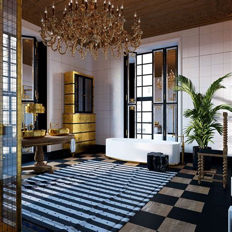 Types of the different bathroom designs include the wonderful 3d varieties, but the black and gold bathroom design is the latest entry in the market. Gold Decor For Every Room Of The Home | Gold decor, Design ...