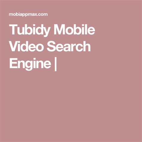 Tubidy is an excellent mobile search engine for videos and mp3 audios. Tubidy Mobile Video Search Engine | | Video search engine