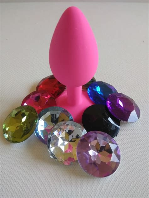 princess jewel silicone butt plug mature sex toy ddlg anal etsy