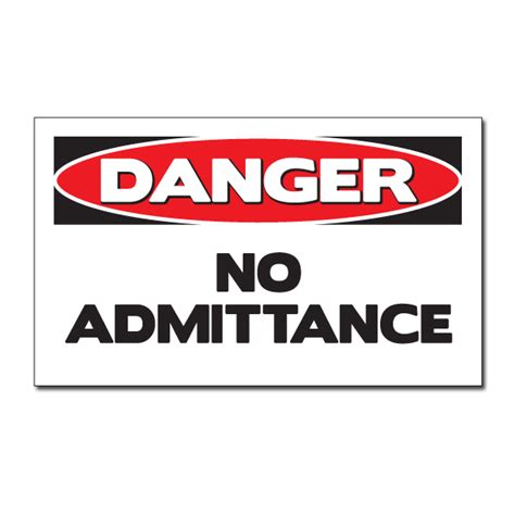 Ai Sdtres007 02 2 Color Danger No Admittance Vinyl Safety Decal 5x3