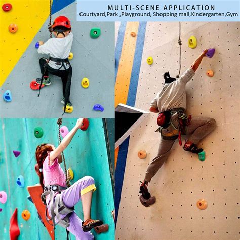 32pcs Kids Rock Climbing Holds Set Heartdeco