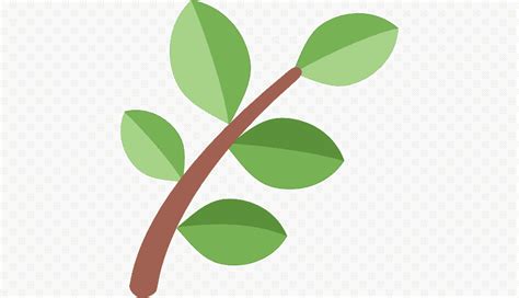 Green Leaf، Emoji، Emoticon، Plants، Sticker، Kaomoji، Text Messaging