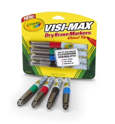 Product Visi Max Dry Erase 4 Pk Assort Stationery School Essentials