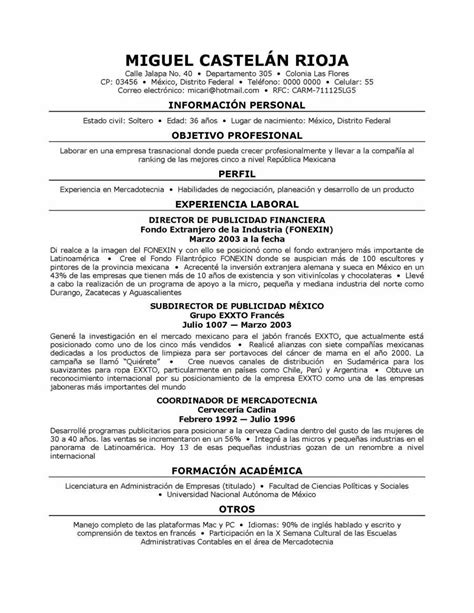 Cv Template Spain Resume Format Resume Examples Good Resume