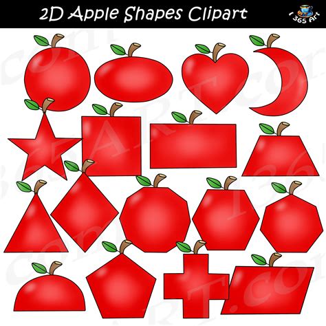 2d Apple Shapes Clipart Graphics Download Clipart 4 School