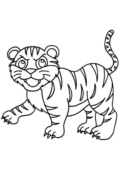 Dibujos de Tigre #13625 (Animales) para colorear – Páginas imprimibles