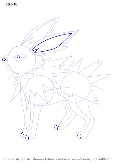 Step By Step How To Draw Jolteon From Pokemon