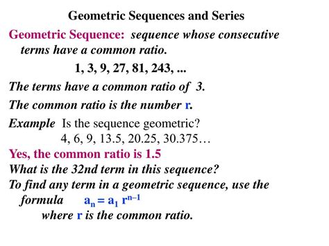 Ppt 123 Geometric Sequences And Series Powerpoint Presentation Free