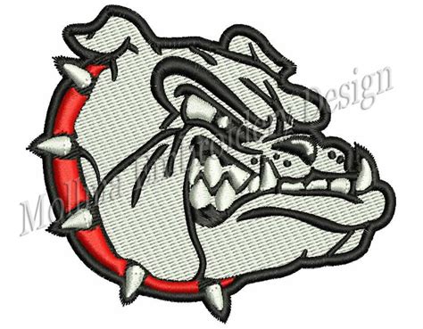 Gonzaga Bulldogs Logo Machine Embroidery Design 5 Size By Mollinadesign