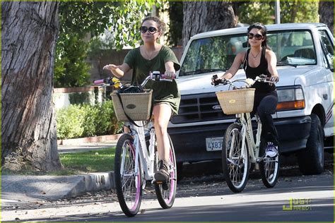 Full Sized Photo Of Vanessa Hudgens Bike Ride 03 Vanessa Hudgens Sunny Bike Ride With Stella