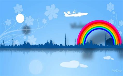 Hd Rainbow City Wallpaper Download Free 101764