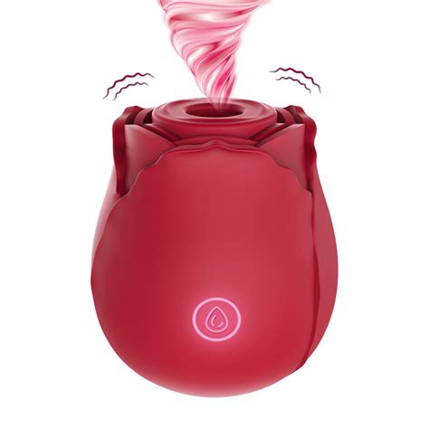 7 intense oral suction rose vibrator sex toy women rose red shape nipple sucker silicone clit