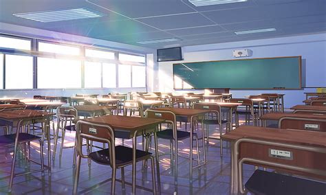 Anime Original Chair Classroom Sunshine Table Hd Wallpaper Wallpaperbetter