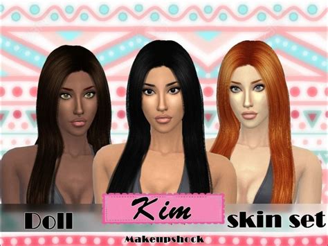 Makeupshocks Kim Doll Skin Set Sims Sims Resource Skin