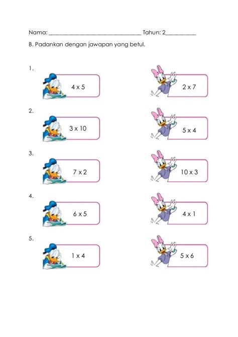 Latihan Matematik Tahun 3 Darab Dan Bahagi Darab Dan Bahagi Masa