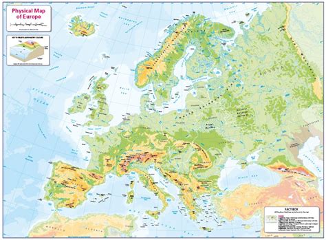 Childrens Physical Map Of Europe £1499 Cosmographics Ltd
