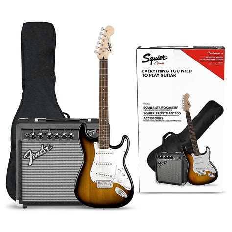 Squier Stratocaster Electric Guitar Pack With Squier Frontman G